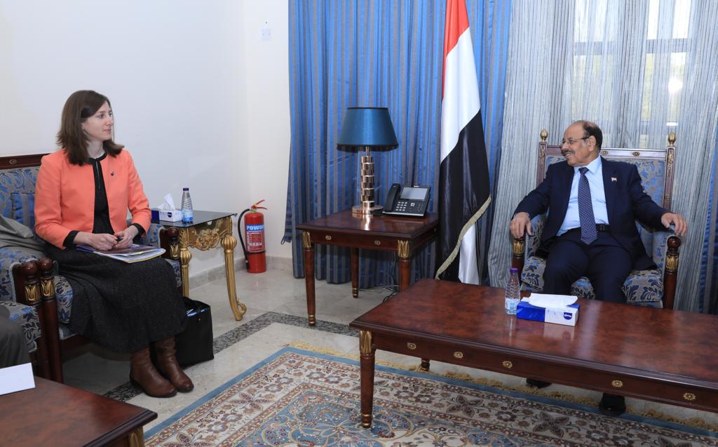 نائب رئيس الجمهورية يلتقي القائمة بأعمال رئيس بعثة الاتحاد الأوروبي لدى بلادنا