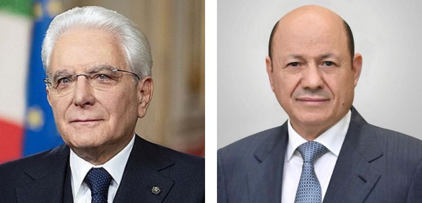 الرئيس العليمي يهنئ الرئيس الإيطالي باليوم الوطني لبلاده