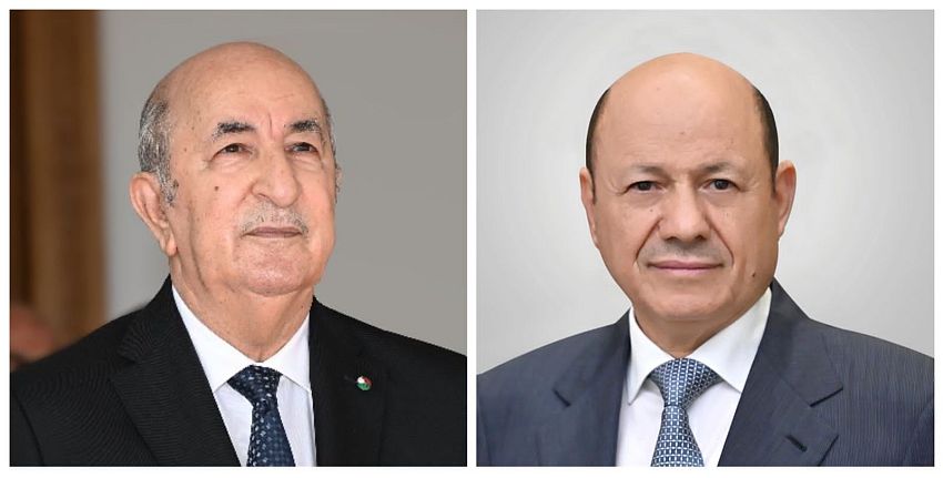 رئيس مجلس القيادة الرئاسي يهنئ الرئيس الجزائري بذكرى استقلال بلاده