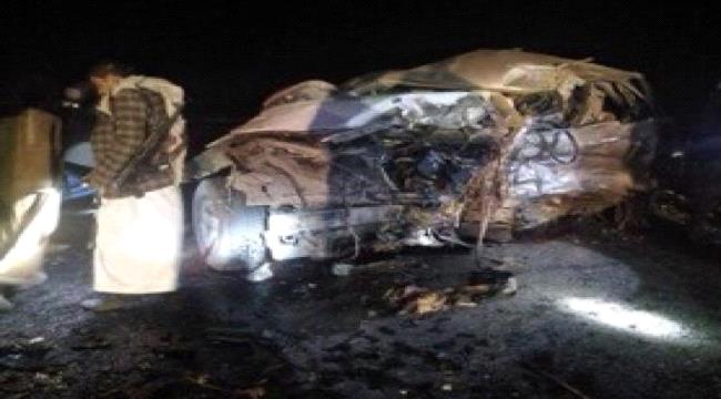 مصرع وإصابة 11 شخصاً بينهم نجل الحوثي وعدد من أقاربه في حادث سير مروع 