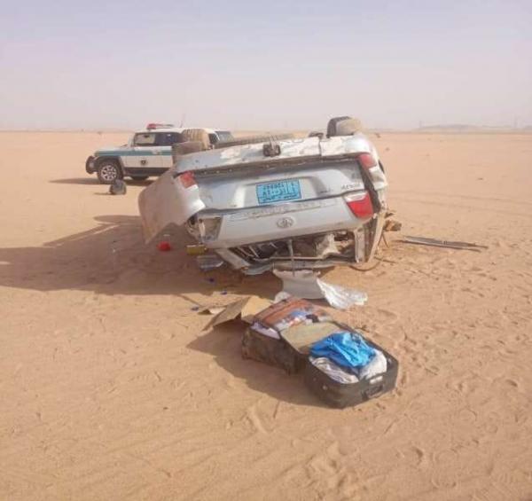 وفاة أربعة يمنيين من أسرة واحدة في حادث مروري شرقي الرياض