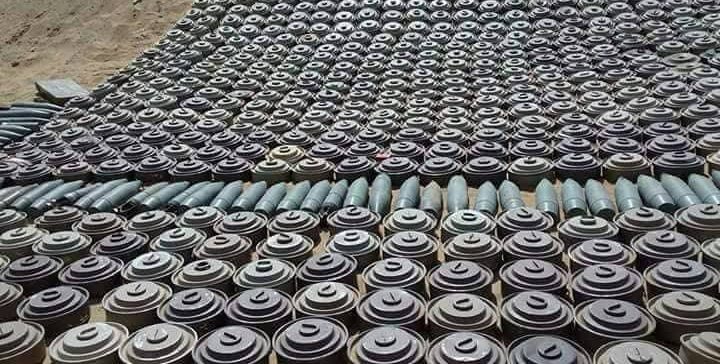 انتزاع 163 لغماً زرعتها مليشيا الحوثي في مناطق متفرقة شمال الجوف