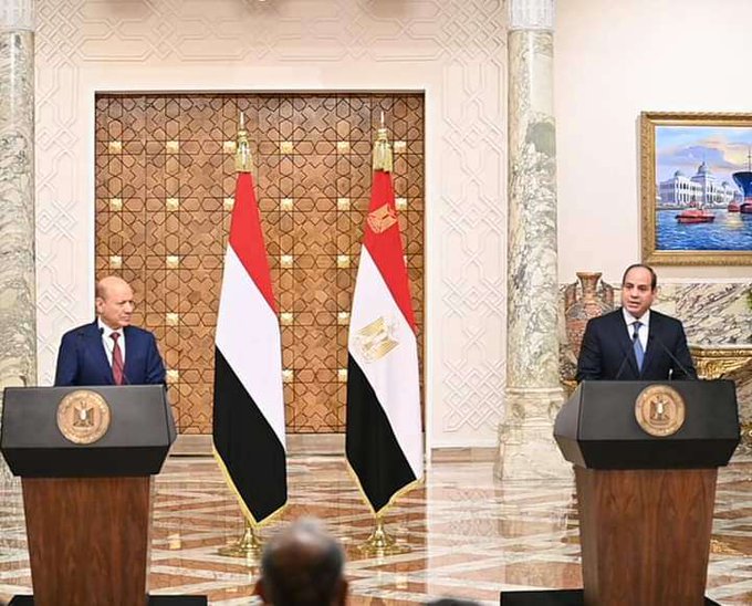 الرئيس المصري يؤكد دعم بلاده الكامل لليمن ووحدتها واستقلالها وسلامة أراضيها