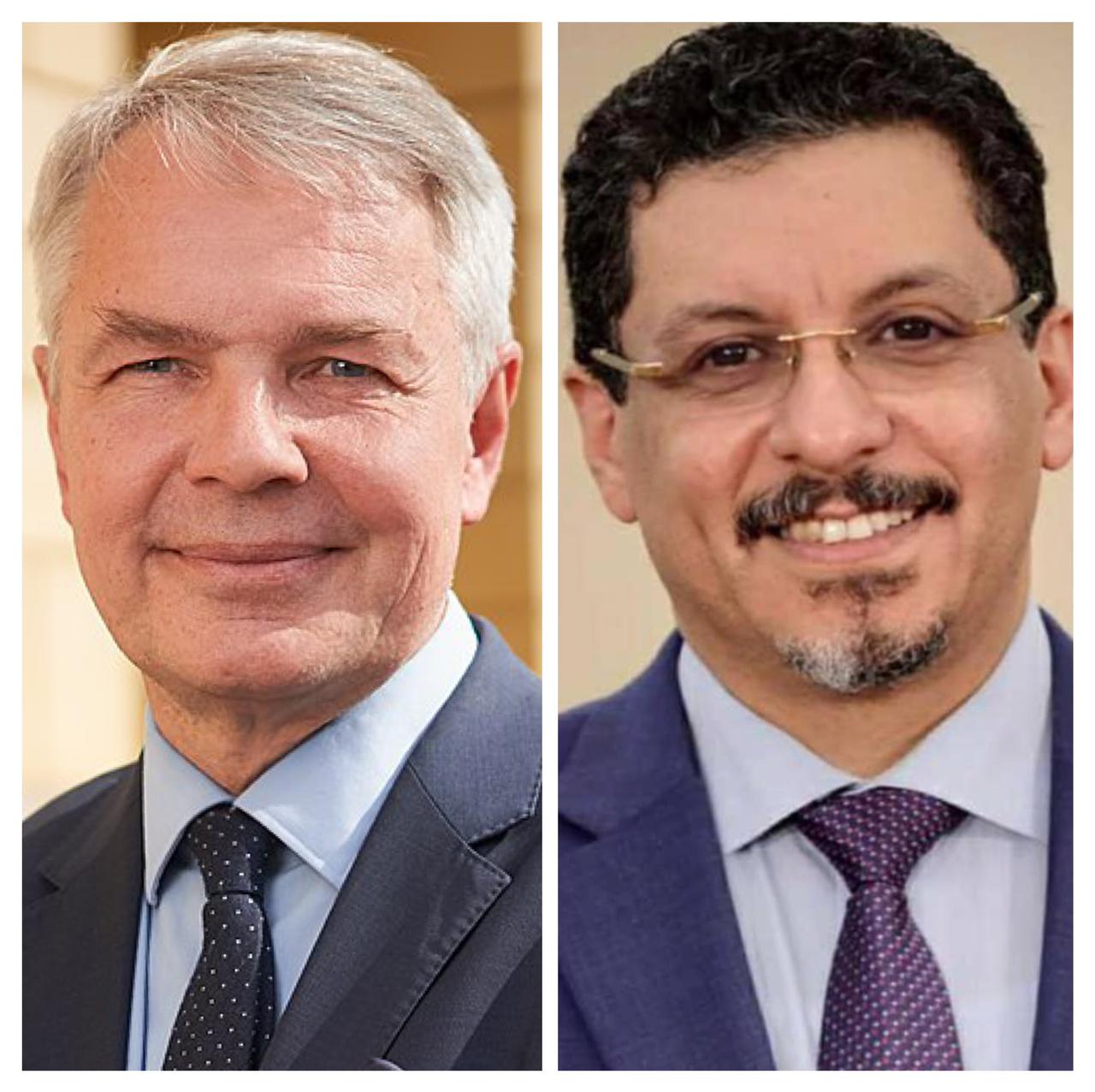 وزير الخارجية يبحث مع نظيره الفنلندي تطورات الاوضاع في اليمن