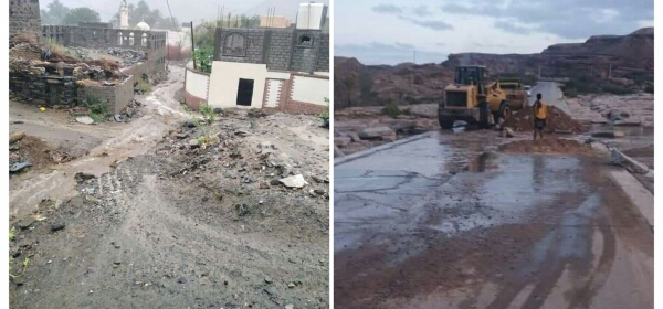 وفاة 5 أشخاص وتضرر 30 منزلاً جراء الأمطار والفيضانات في اليمن