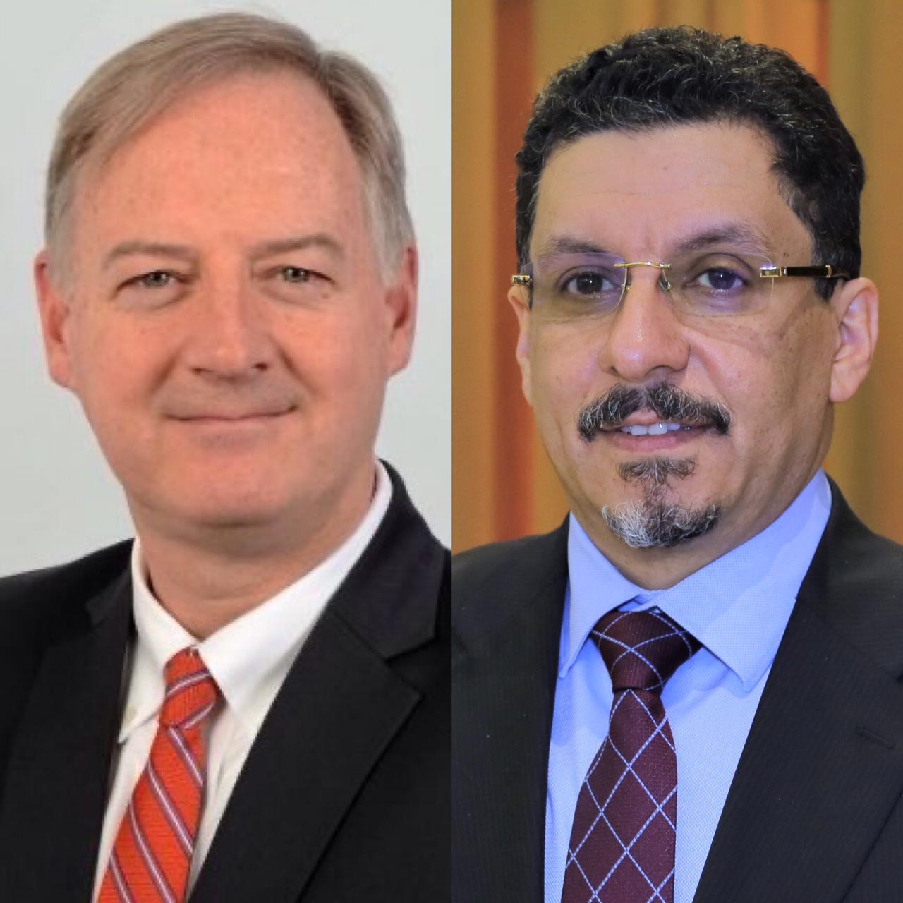 وزير الخارجية يشيد بجهود الولايات المتحدة لدعم السلام في اليمن
