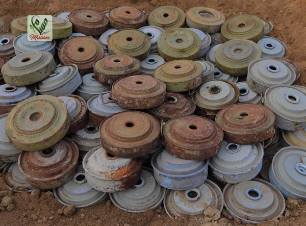 مسام: نزع 1387 لغماً وذخيرة غير منفجرة وعبوة ناسفة خلال أسبوع