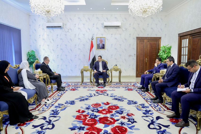 رئيس الوزراء يستقبل في عدن الأمين العام المساعد لبرنامج الأمم المتحدة الإنمائي