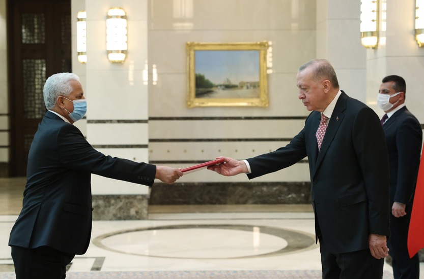 اردوغان يتسلم اوراق اعتماد سفير اليمن لدى تركيا