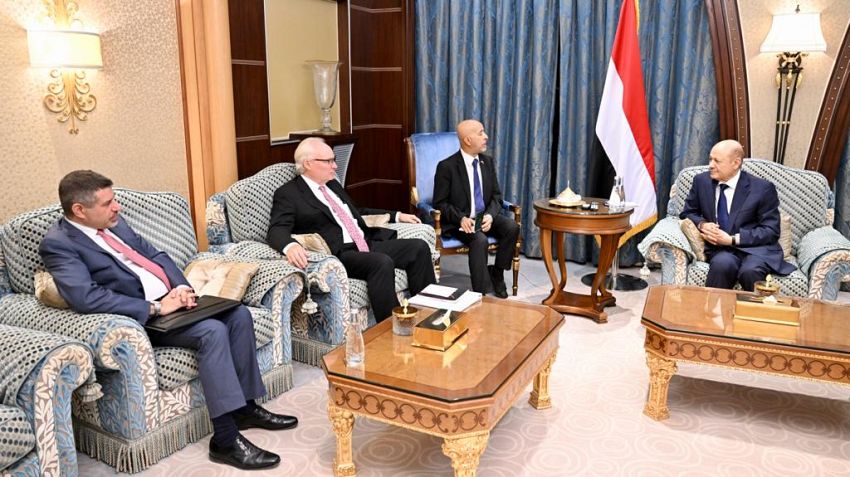 الرئيس العليمي يستقبل مبعوث وسفير الولايات المتحدة 