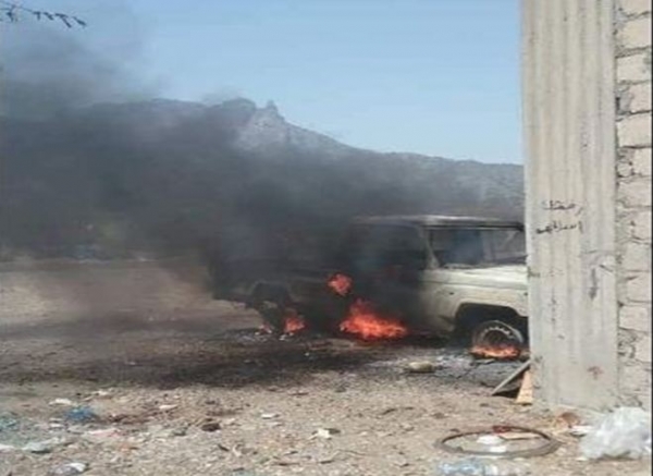 الجيش الوطني يدمر طقمين لميليشيات الحوثي في قعطبة "صورة"