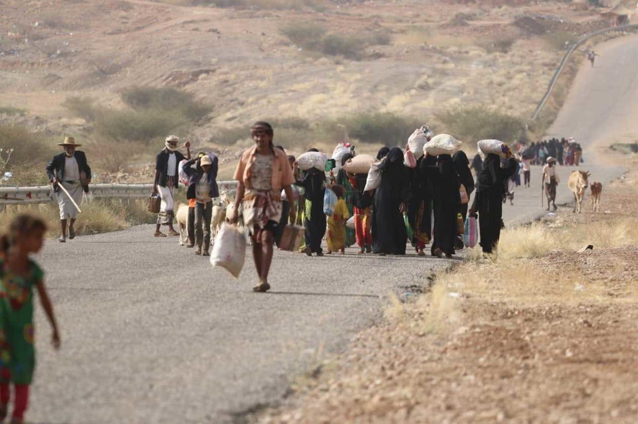 تقرير أممي يوثق نزوح 123 أسرة يمنية خلال الأسبوع الماضي