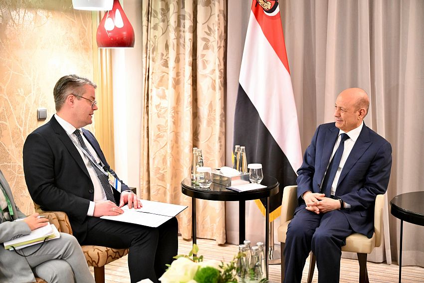 الرئيس العليمي يستقبل وزير الدولة الألماني للبحث في العلاقات الثنائية ومستجدات الوضع اليمني