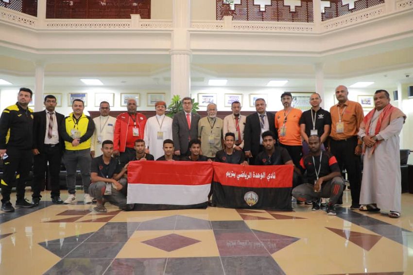 بادي يستقبل بعثة نادي الوحدة المشاركة في بطولة غرب آسيا لالعاب القوى