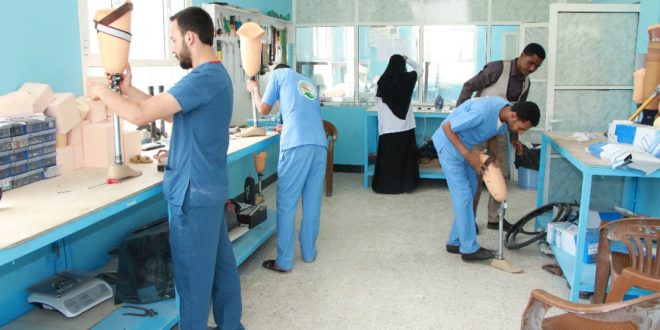 2862 مستفيد من الخدمات العلاجية لمركز الأطراف الصناعية بمأرب