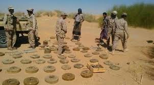 نزع كميات كبيرة من الالغام والعبوات الناسفة التي زرعتها ميليشيا الحوثي