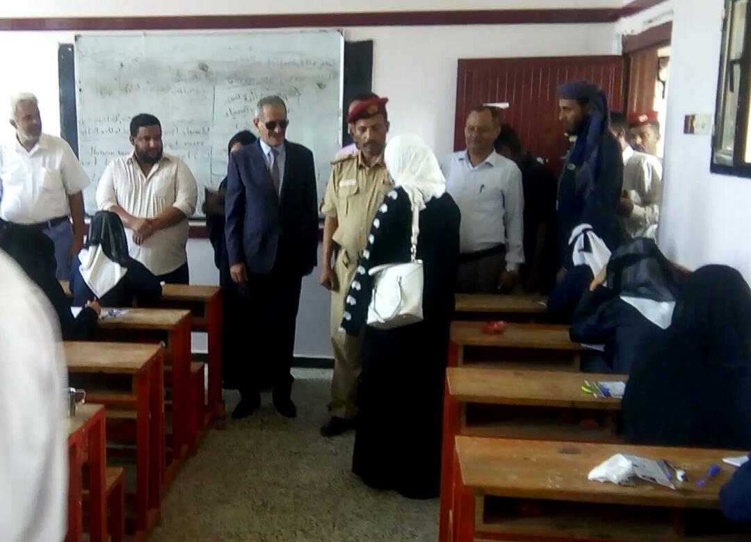 وزير التربية ومحافظ أبين يدشنان إمتحانات الثانوية العامة للعام الدراسي 2018 - 2019 في زنجبار 