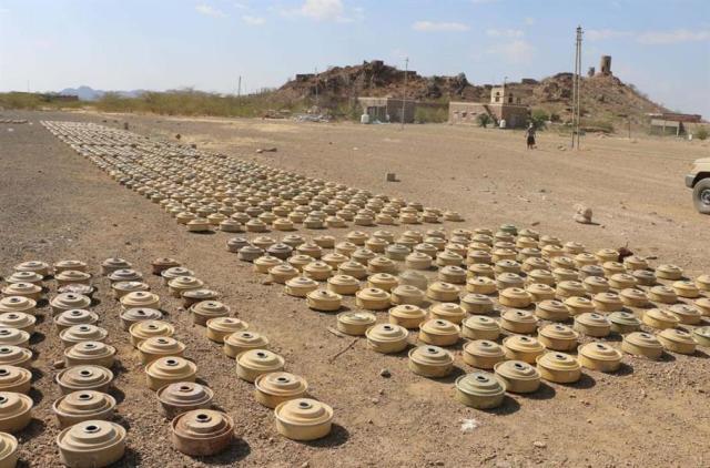مسام ينزع خلال أسبوع 1.408 لغماً في مناطق مختلف باليمن