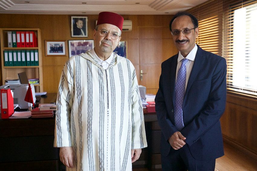 سفير اليمن يلتقي المندوب الوزاري لحقوق الإنسان في المغرب