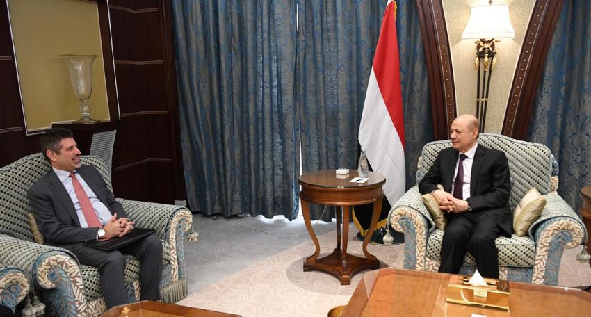 الرئيس العليمي يستقبل السفير الاميركي للبحث في دعم الاصلاحات الاقتصادية والخدمية