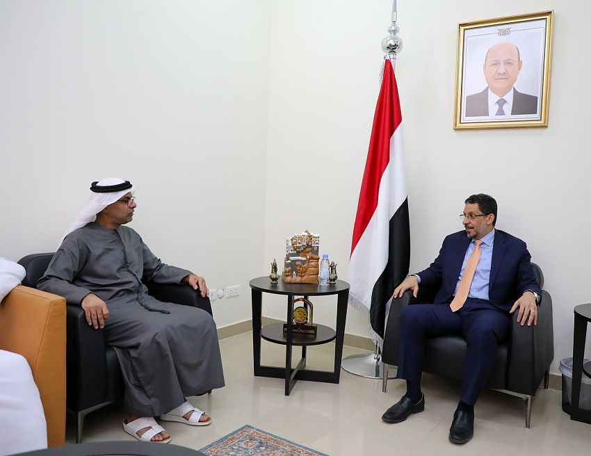 الوزير بن مبارك يبحث مع السفير الإماراتي تنسيق المواقف تجاه القضايا ذات الاهتمام المشترك