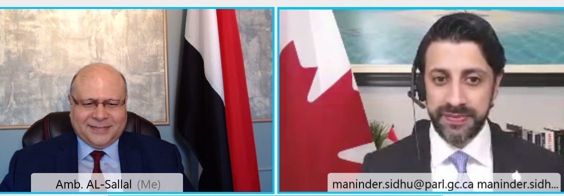 السفير السلال يثمن الدعم الكندي لليمن في مختلف المجالات