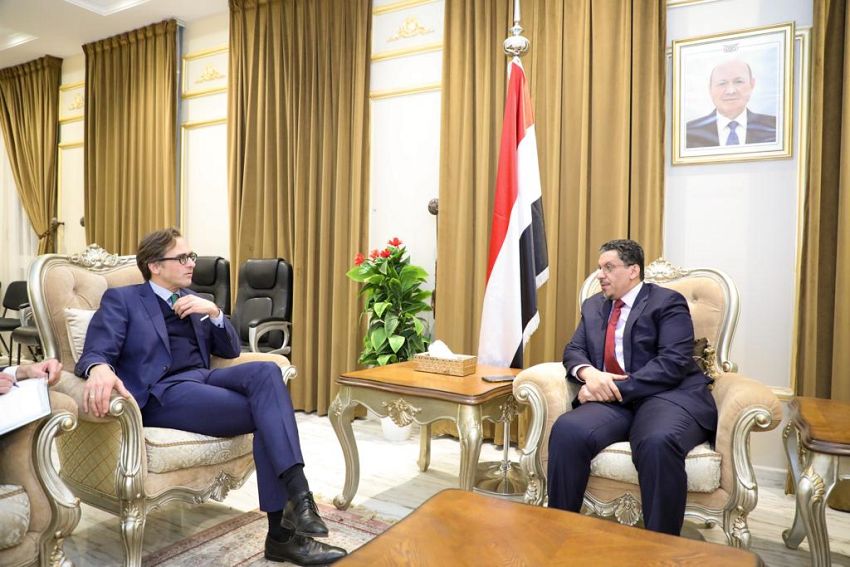 بن مبارك يناقش مع مسؤول بالخارجية الألمانية تطورات الاوضاع في اليمن