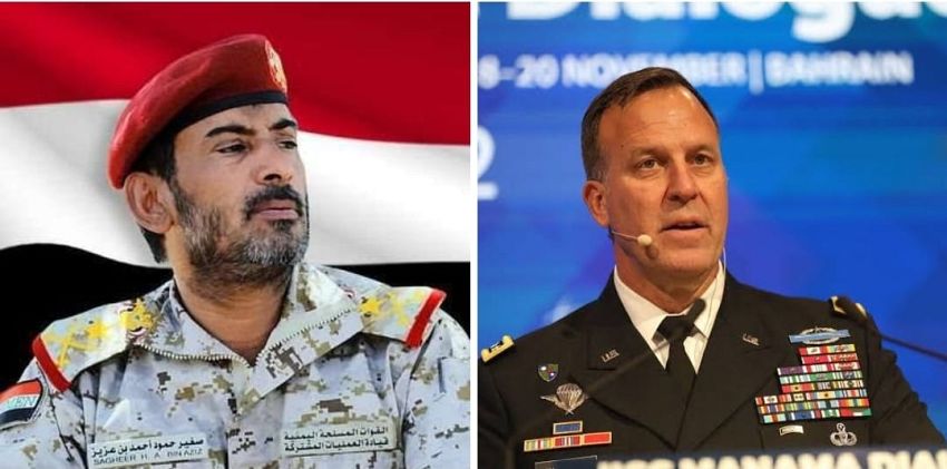 رئيس الأركان يتلقى اتصالًا هاتفياً من قائد القيادة المركزية الامريكية