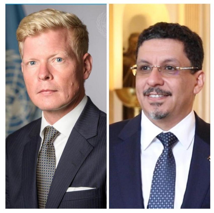 وزير الخارجية يناقش مع المبعوث الاممي مستجدات الأوضاع في اليمن