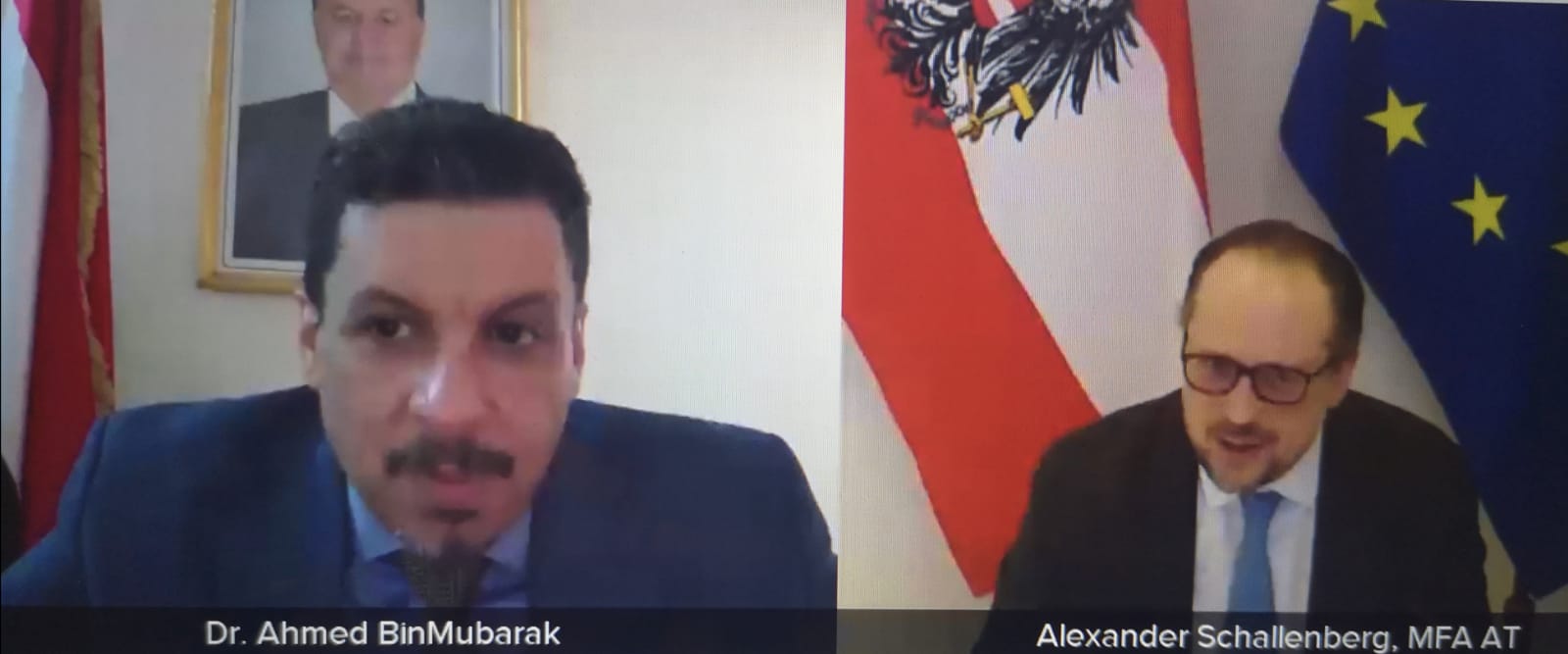 وزير الخارجية يبحث مع نظيره النمساوي سبل تعزيز وتطوير العلاقات الثنائية بين البلدين