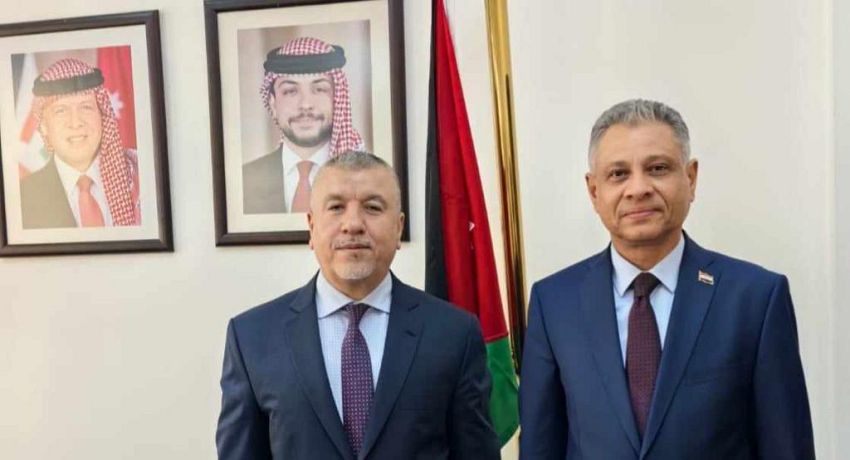 سفير اليمن لدى عمان يلتقي رئيس الدائرة العربية والشرق أوسطية في الخارجية الاردنية